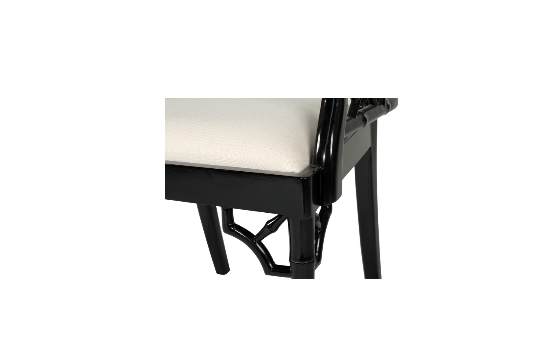 "Nantucket" Hamptons Style Chippendale Carver Dining Chair, Black - Image 8