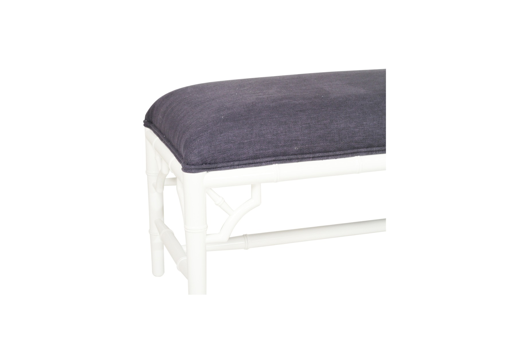 White Chippendale Bench Seat Bed End White, Width 135cm x Depth 45cm x Height 49cm - Image 4