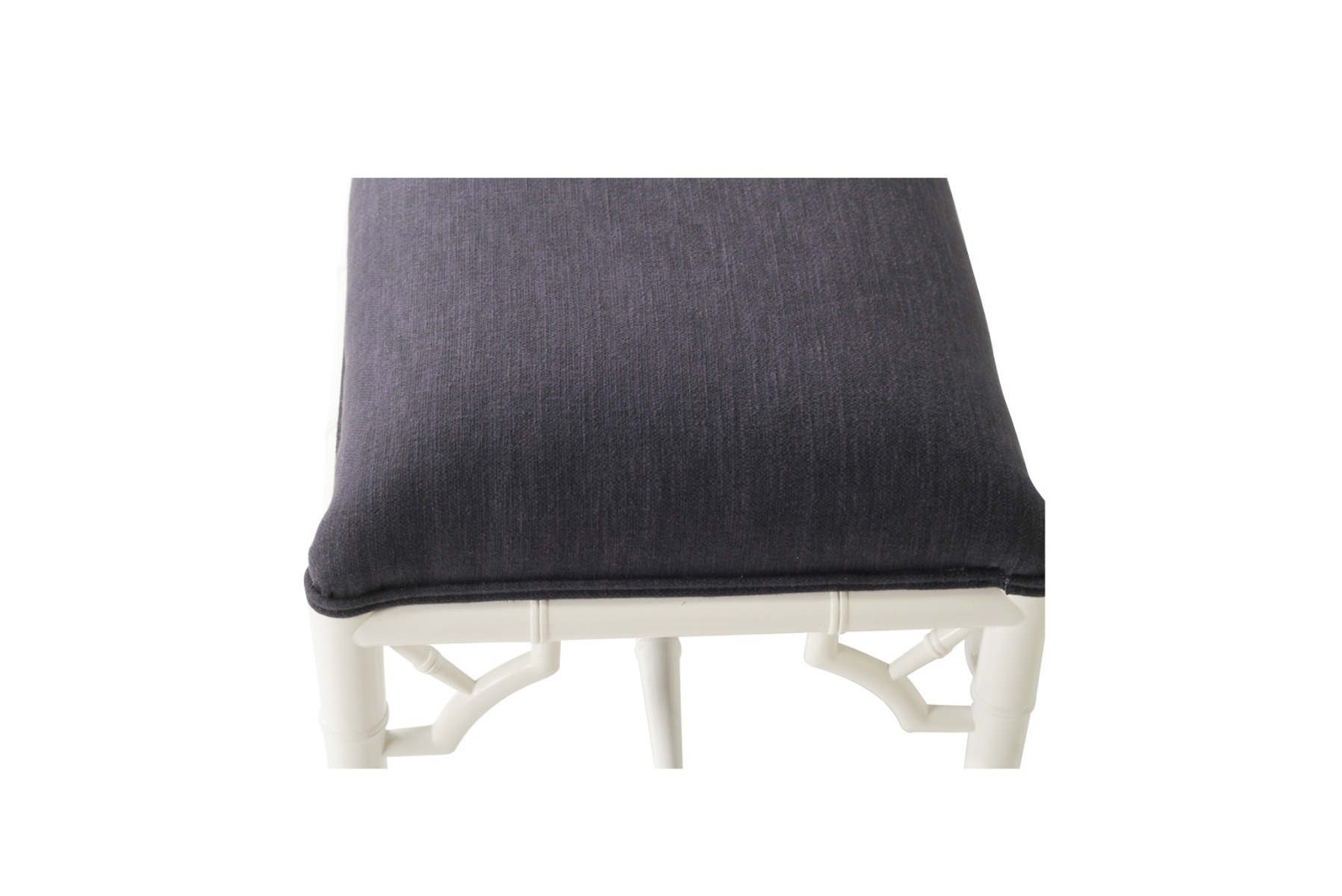 White Chippendale Bench Seat Bed End White, Width 135cm x Depth 45cm x Height 49cm - Image 3