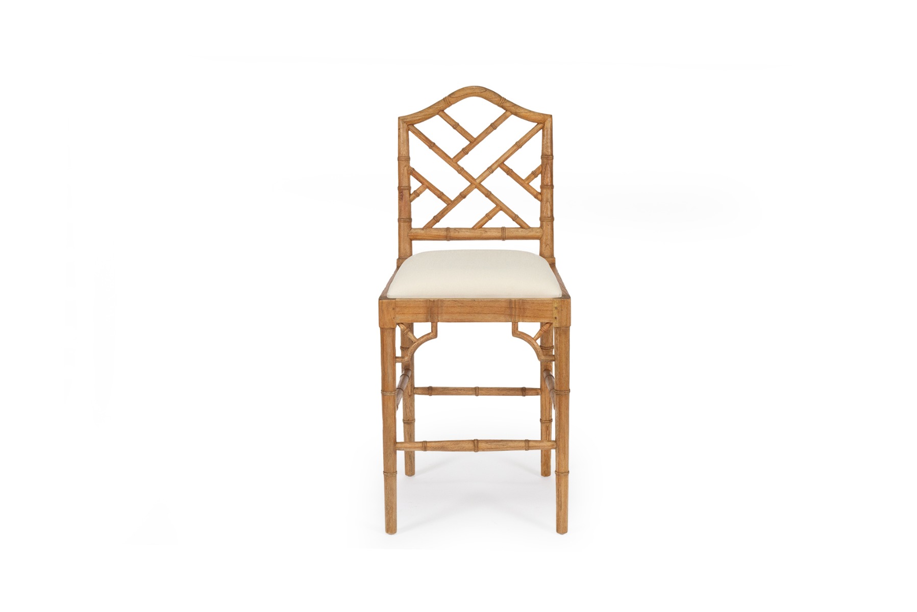 Chippendale Counter Stool Weathered Oak, Width 50cm x Depth 51cm x Height 65cm - Image 2