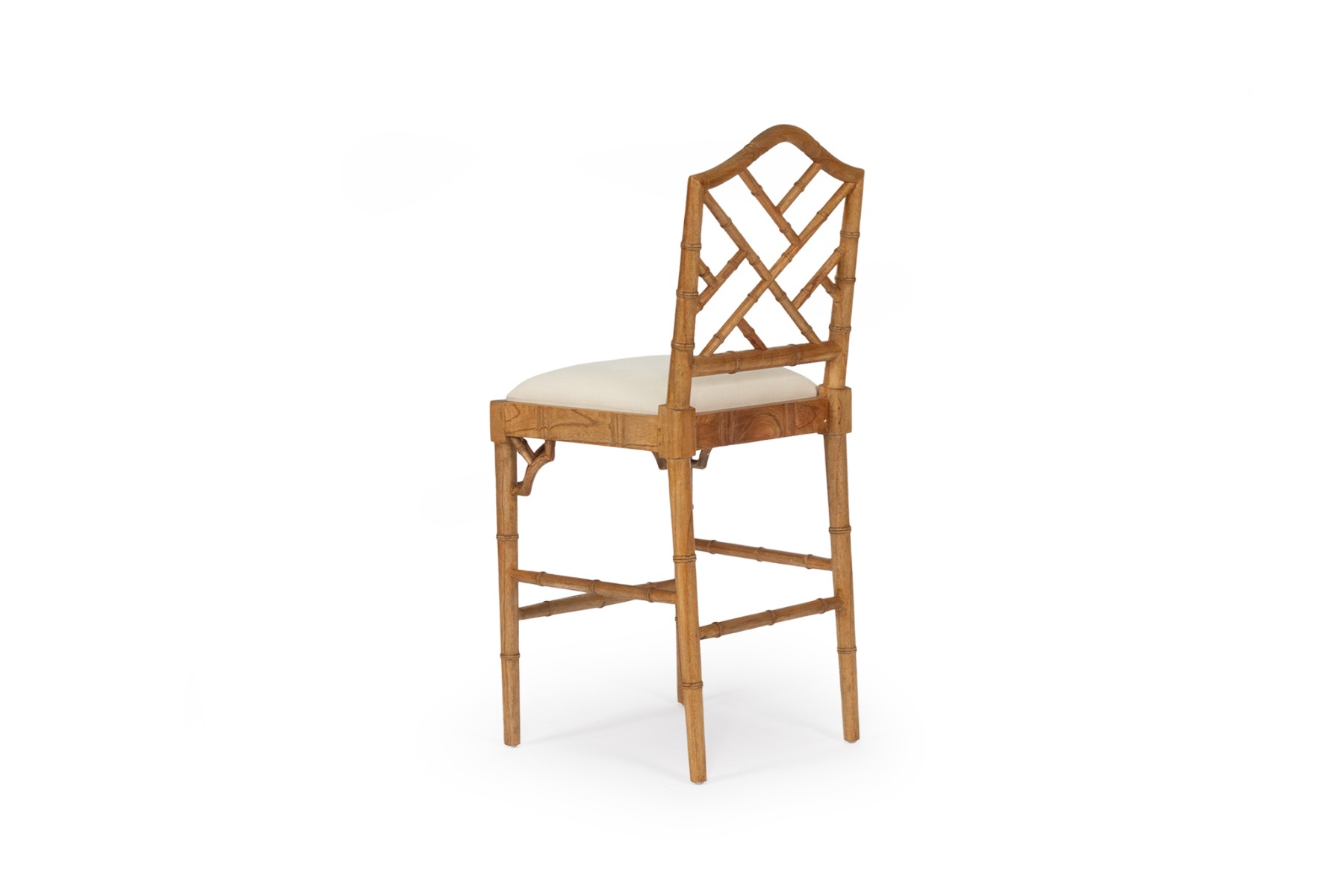 Chippendale Counter Stool Weathered Oak, Width 50cm x Depth 51cm x Height 65cm - Image 5
