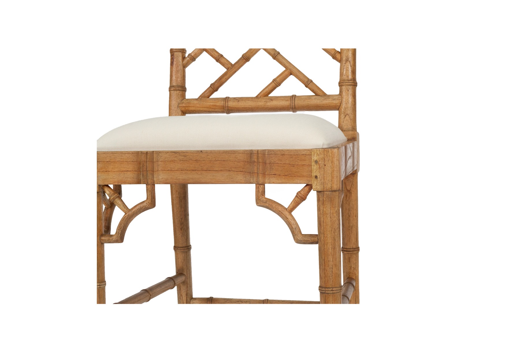 Chippendale Counter Stool Weathered Oak, Width 50cm x Depth 51cm x Height 65cm - Image 8