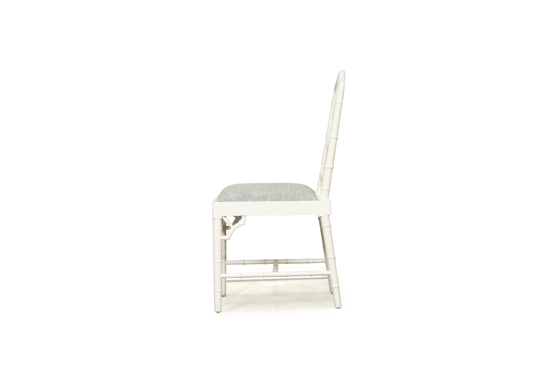 "Nantucket" Hamptons Style Chippendale Dining Chair, White with Duck Egg Seat (RRP $699) - Image 3