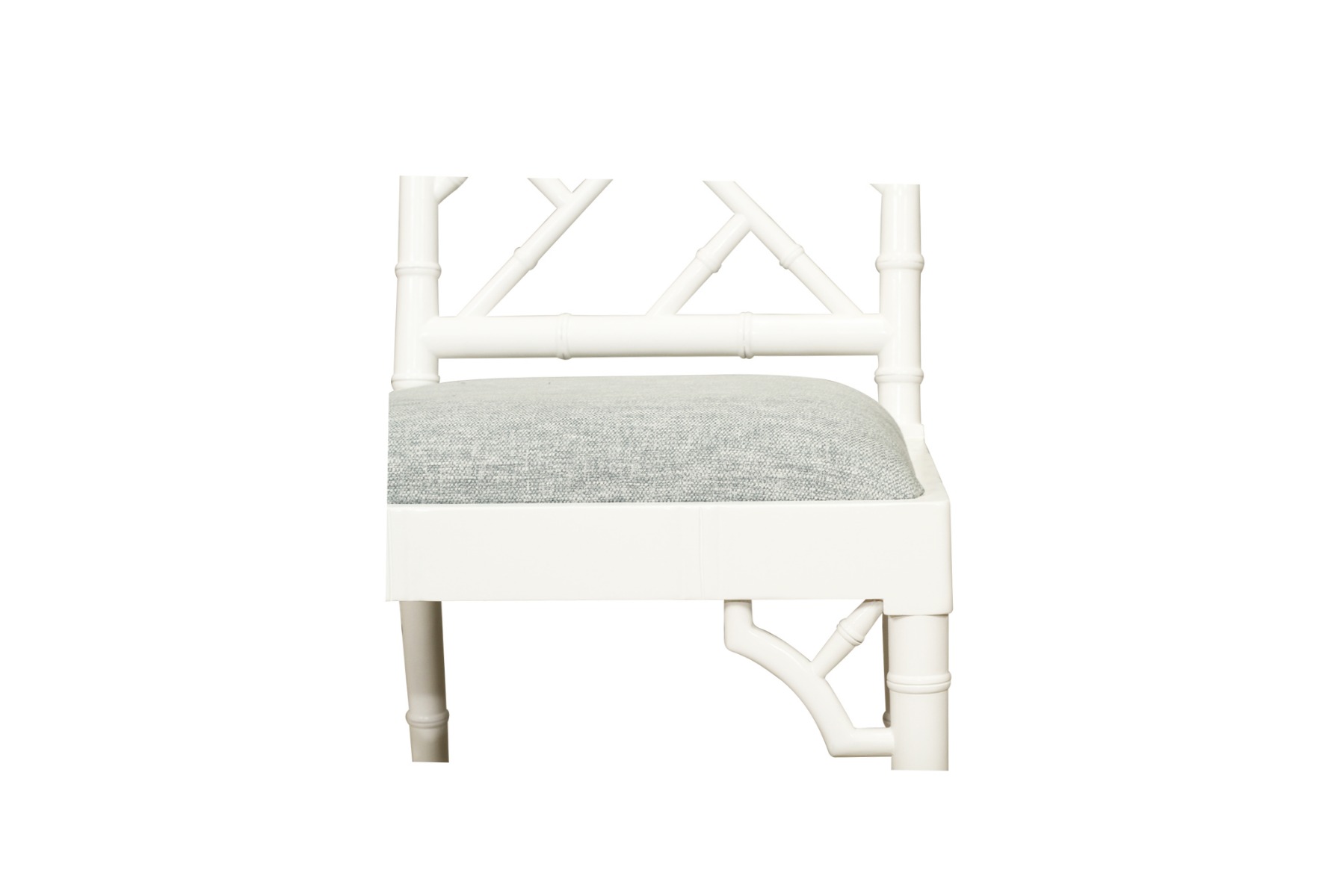 "Nantucket" Hamptons Style Chippendale Dining Chair, White with Duck Egg Seat (RRP $699) - Image 5