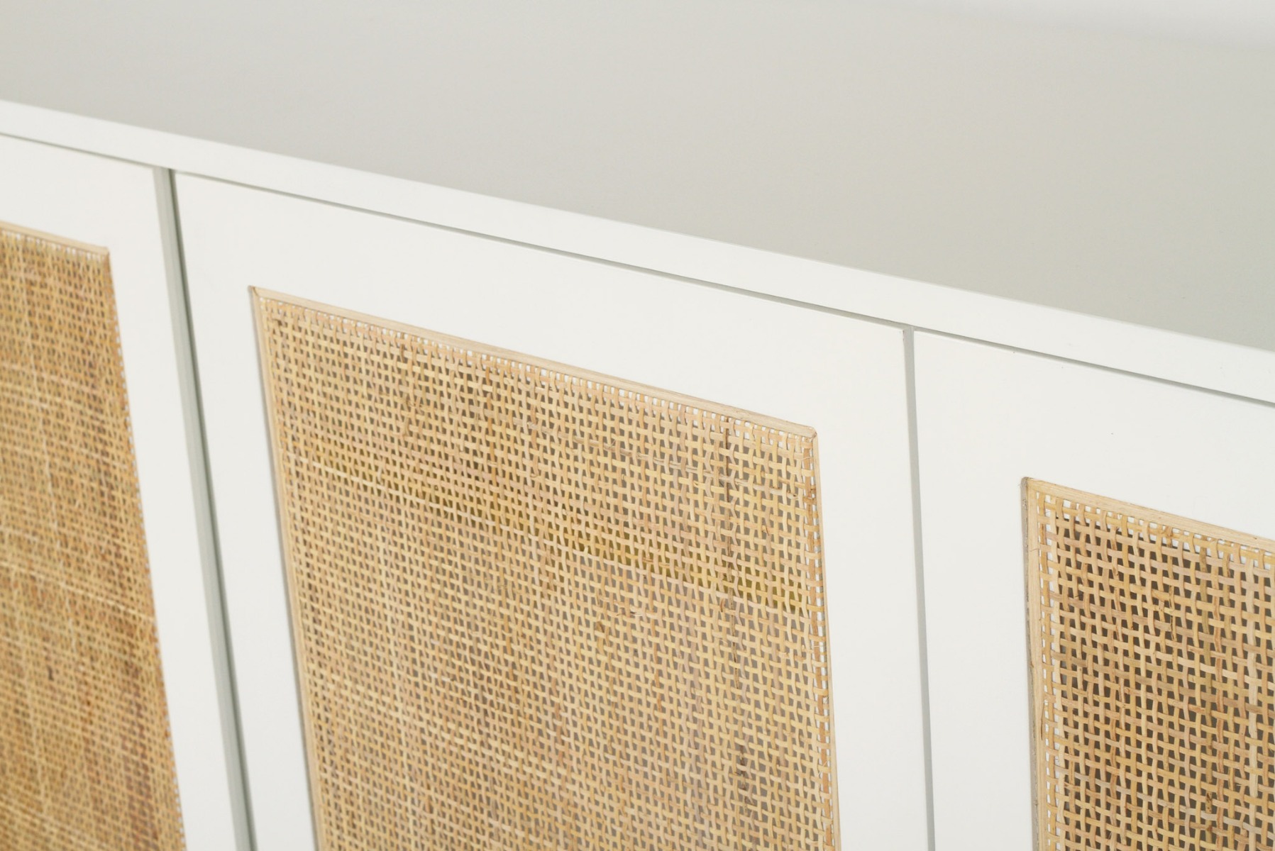 Clovelly Six Door Sideboard White, W 300cm x D 40cm x H 80cm - Image 5
