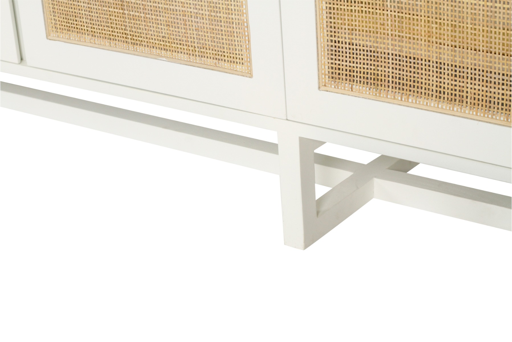 Clovelly Six Door Sideboard White, W 300cm x D 40cm x H 80cm - Image 6