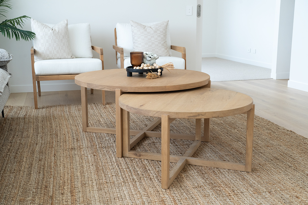 Clovelly Round Coffee Table, W 80cm x H 42cm - Image 6
