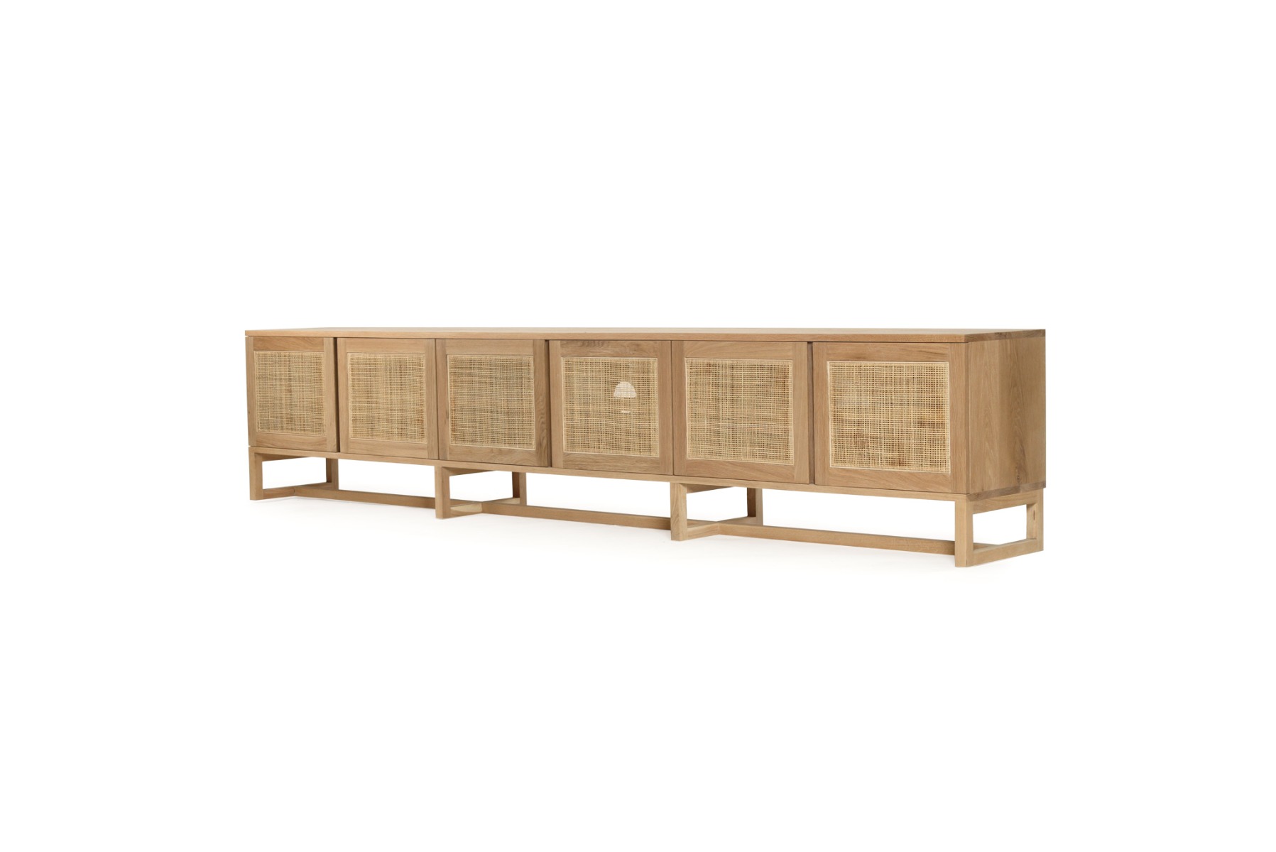 Clovelly Entertainment Unit Six Door Natural, W 300cm x D 45cm x H 55cm - Image 2