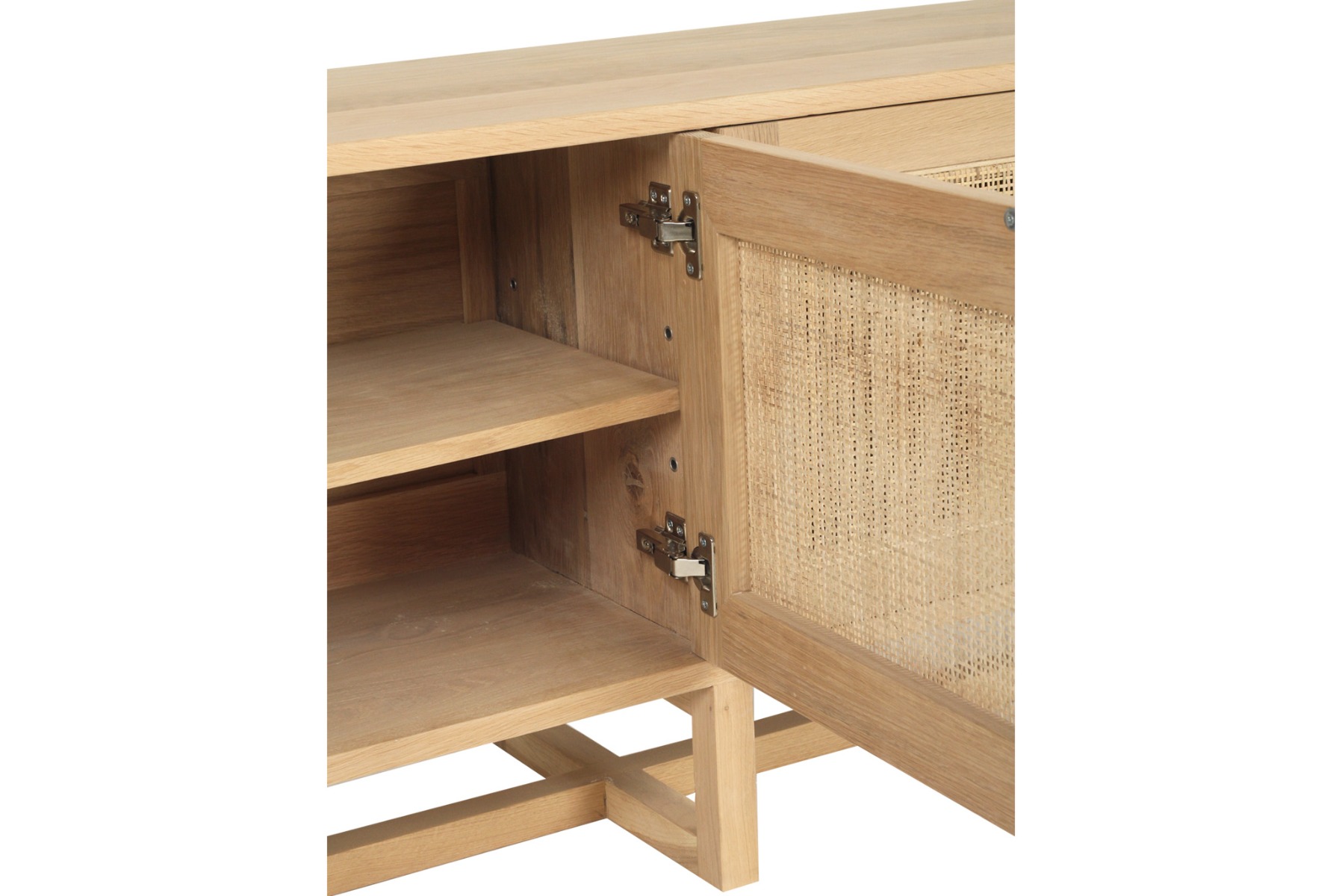 Clovelly Entertainment Unit Six Door Natural, W 300cm x D 45cm x H 55cm - Image 4