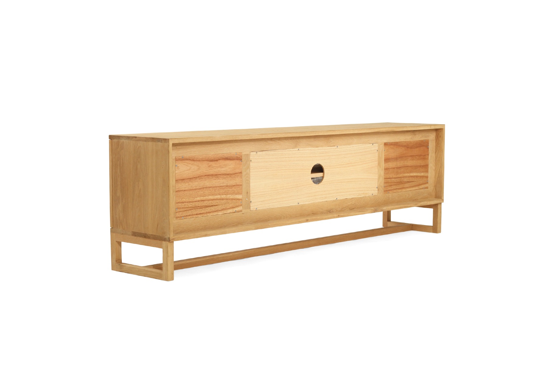 Clovelly Entertainment Unit Four Door Arch Windows Natural, W 200cm x D 40cm x H 60cm - Image 7