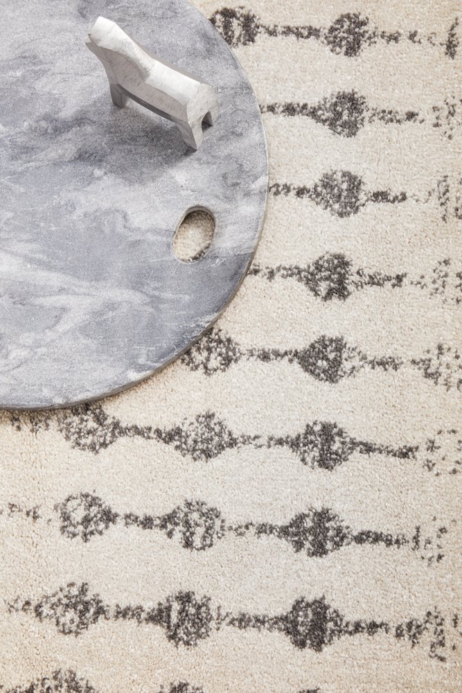 Chrome Elsa Hamptons Style Indoor Rug Silver Round - Image 7