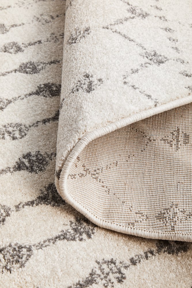 Chrome Elsa Hamptons Style Indoor Rug Silver Round - Image 8