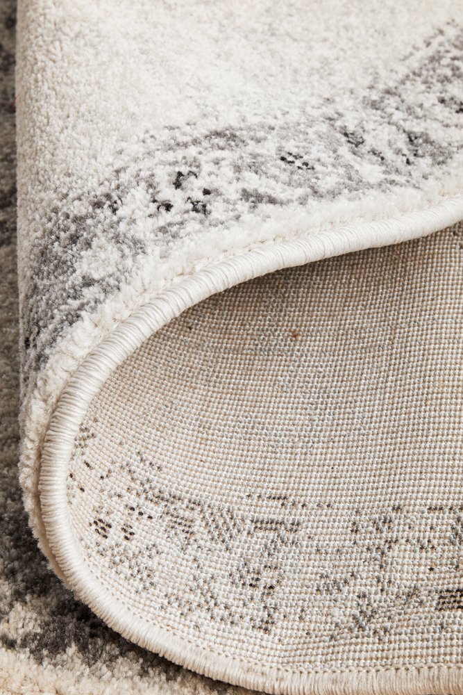 Chrome Rita Hamptons Style Indoor Rug Silver Round - Image 8