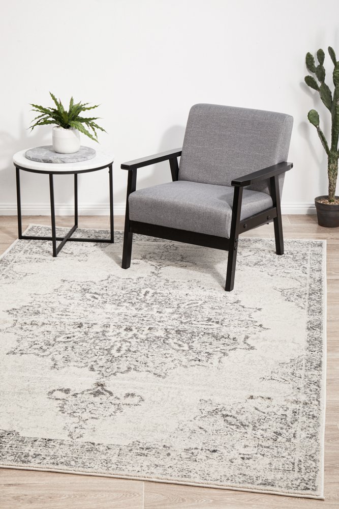 Chrome Rita Hamptons Style Indoor Rug Silver - Image 2