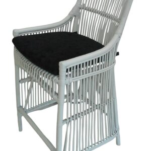 FLOORSTOCK CLEARANCE SALE "Byron" Hampton Style Rattan Cane White Kitchen Counter Bar Stool 65cm (RRP $449)