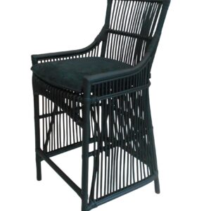 FLOORSTOCK CLEARANCE SALE "Byron" Hampton Style Rattan Cane Black Kitchen Counter Bar Stool 65cm (RRP $449)