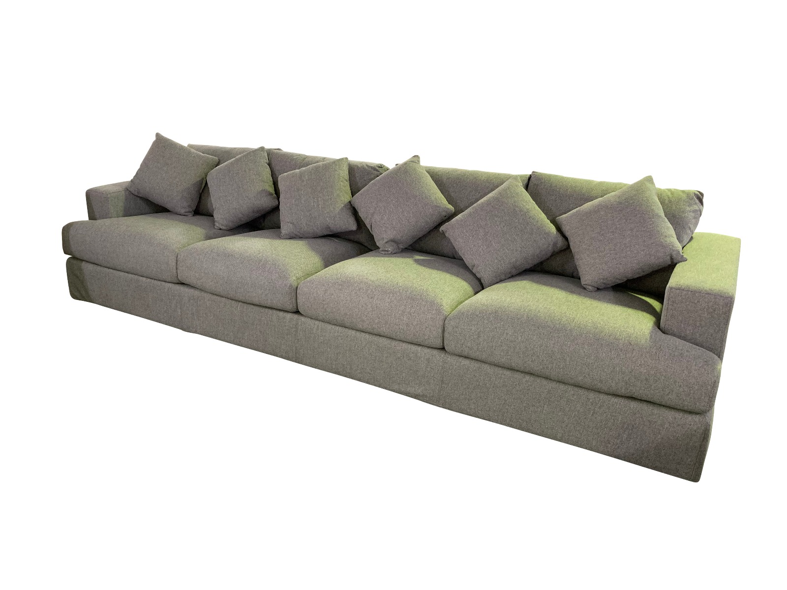 CLEARANCE SALE "Hayman" Hamptons Style Upholstered Fabric 4 Seater Sofa Lounge Feather Seats (RRP $2999) - Image 2