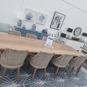 FLOORSTOCK CLEARANCE SALE "Daydream" Solid Hardwood Victorian Ash Timber Australian Made Dining Table, 300cmL x 120cmD x 77cmH (WAS $3999) SAVE $2000!!