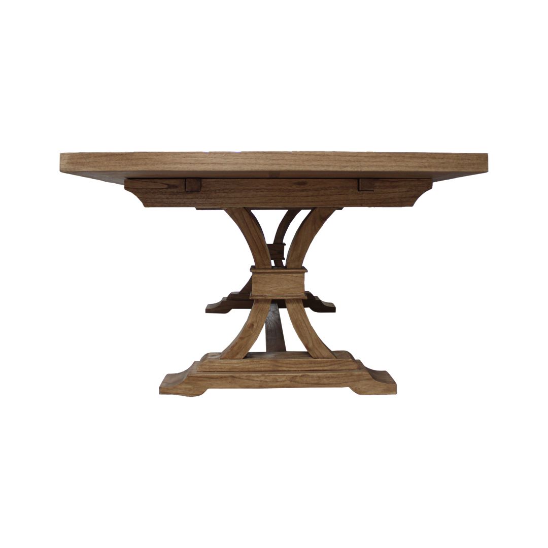 "Provence" Hardwood Timber Dining Table Mindi Brown, 240x120cm Seats up to 12 (RRP $2999) - Image 2