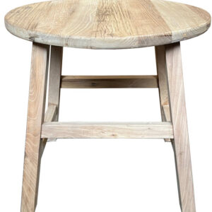 "Kingscliff" Recycled Elm Timber Round Side Lamp Table, 60cm DIA x 55cmH (RRP $499)