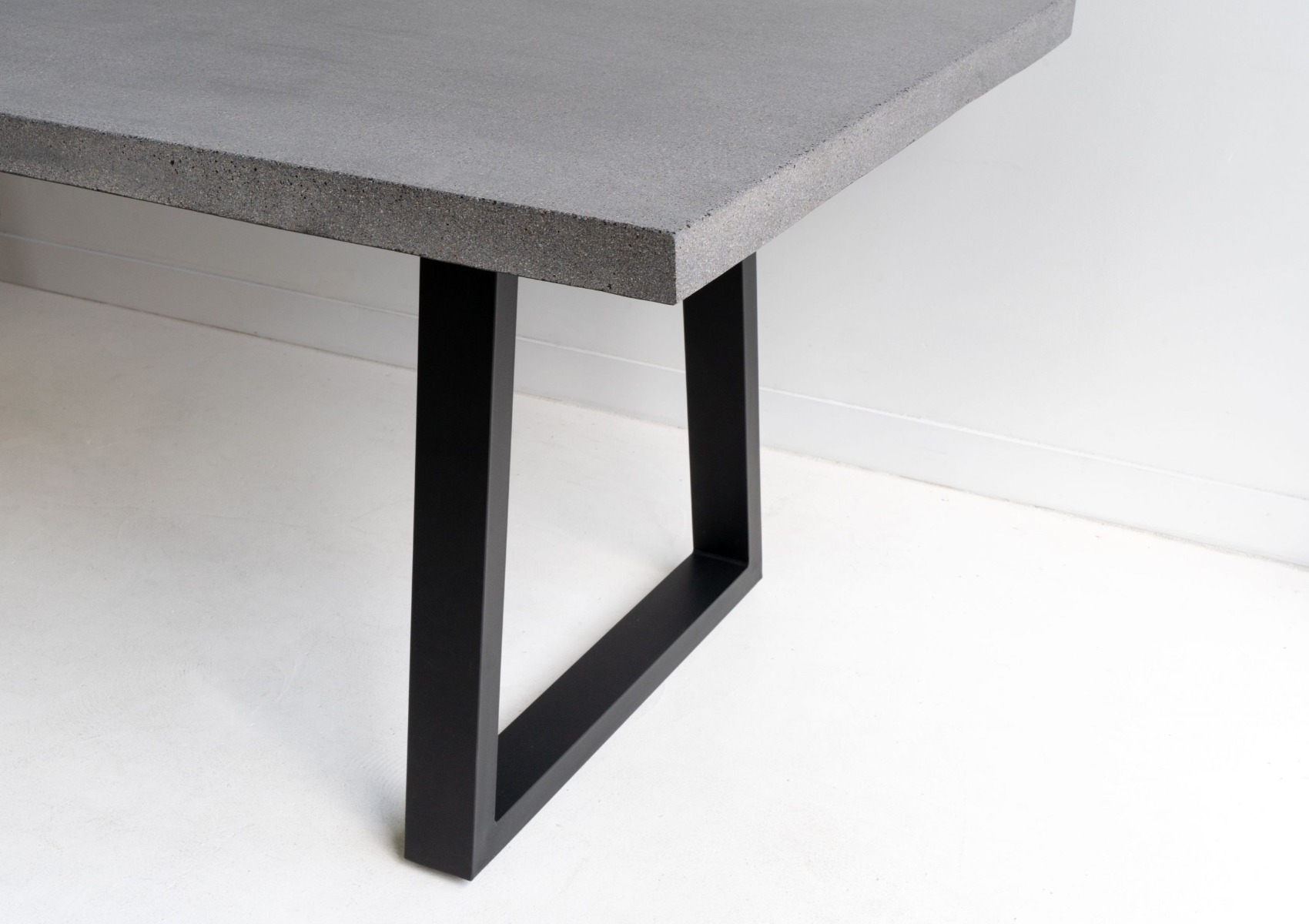 1.8m Sierra Elkstone Rectangular Dining Table – Speckled Grey with Black Powder Coated Legs - Image 8