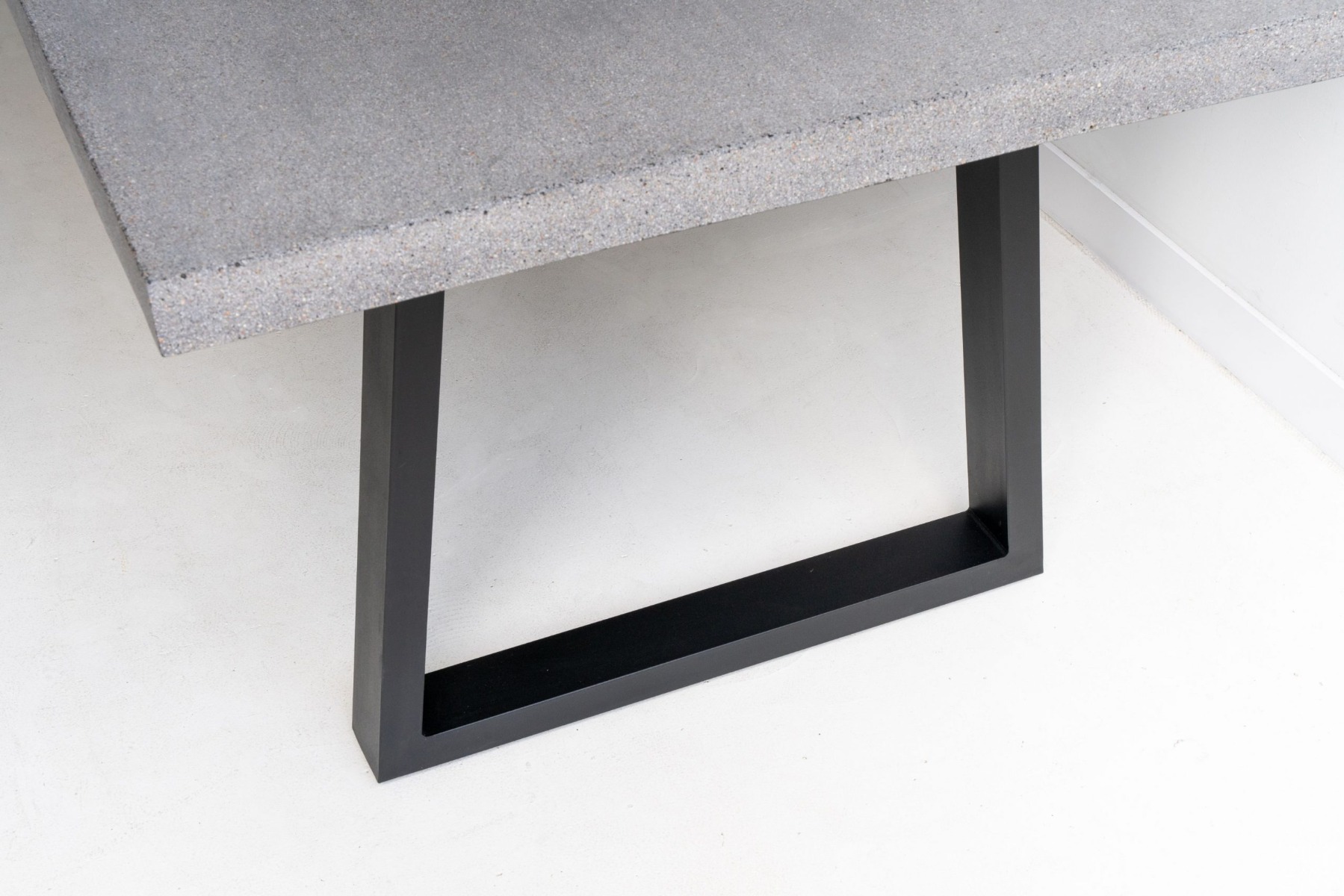 1.8m Sierra Elkstone Rectangular Dining Table – Speckled Grey with Black Powder Coated Legs - Image 9