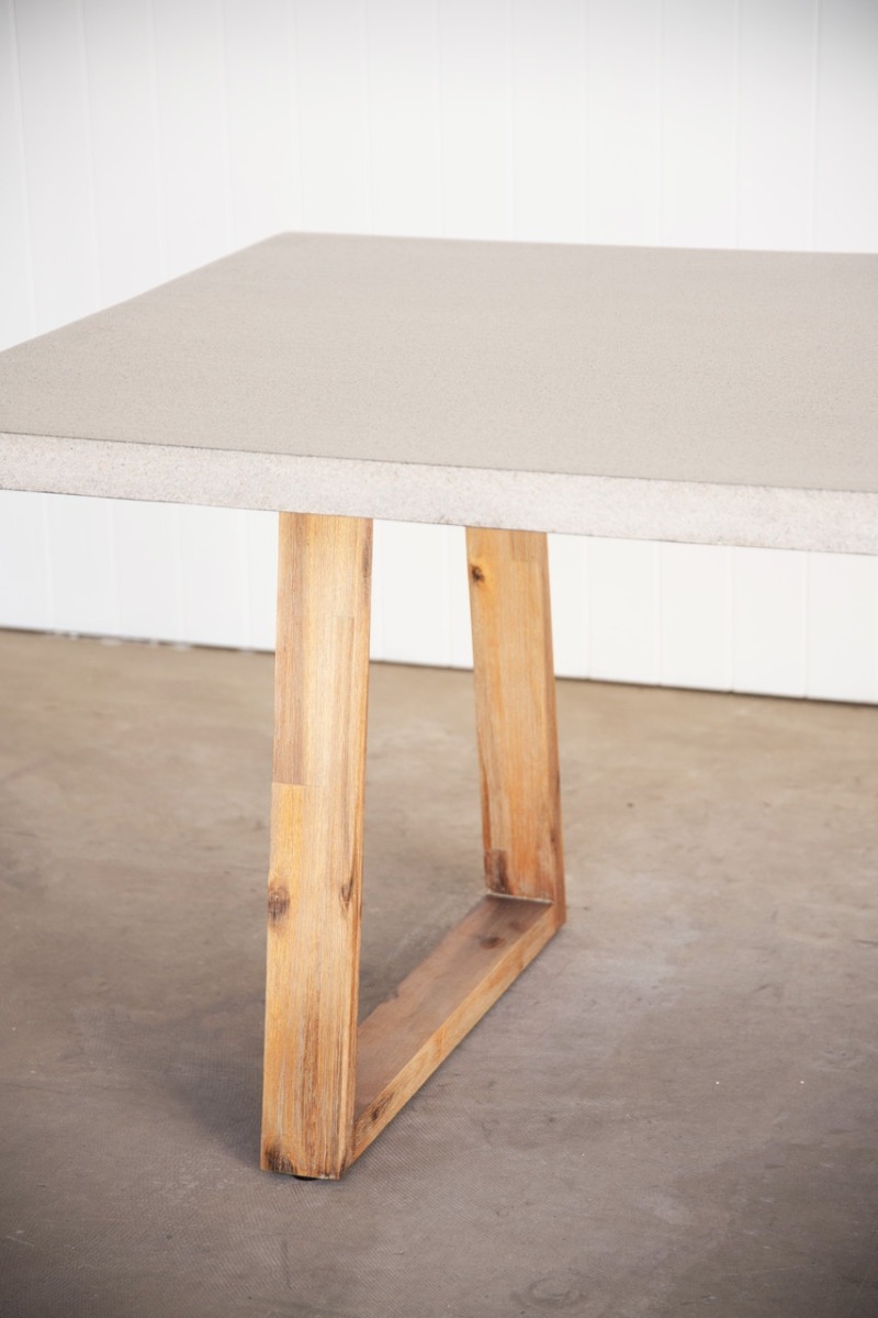 2.4m Sierra Elkstone Rectangular Dining Table – Speckled Grey with Light Honey Legs - Image 6