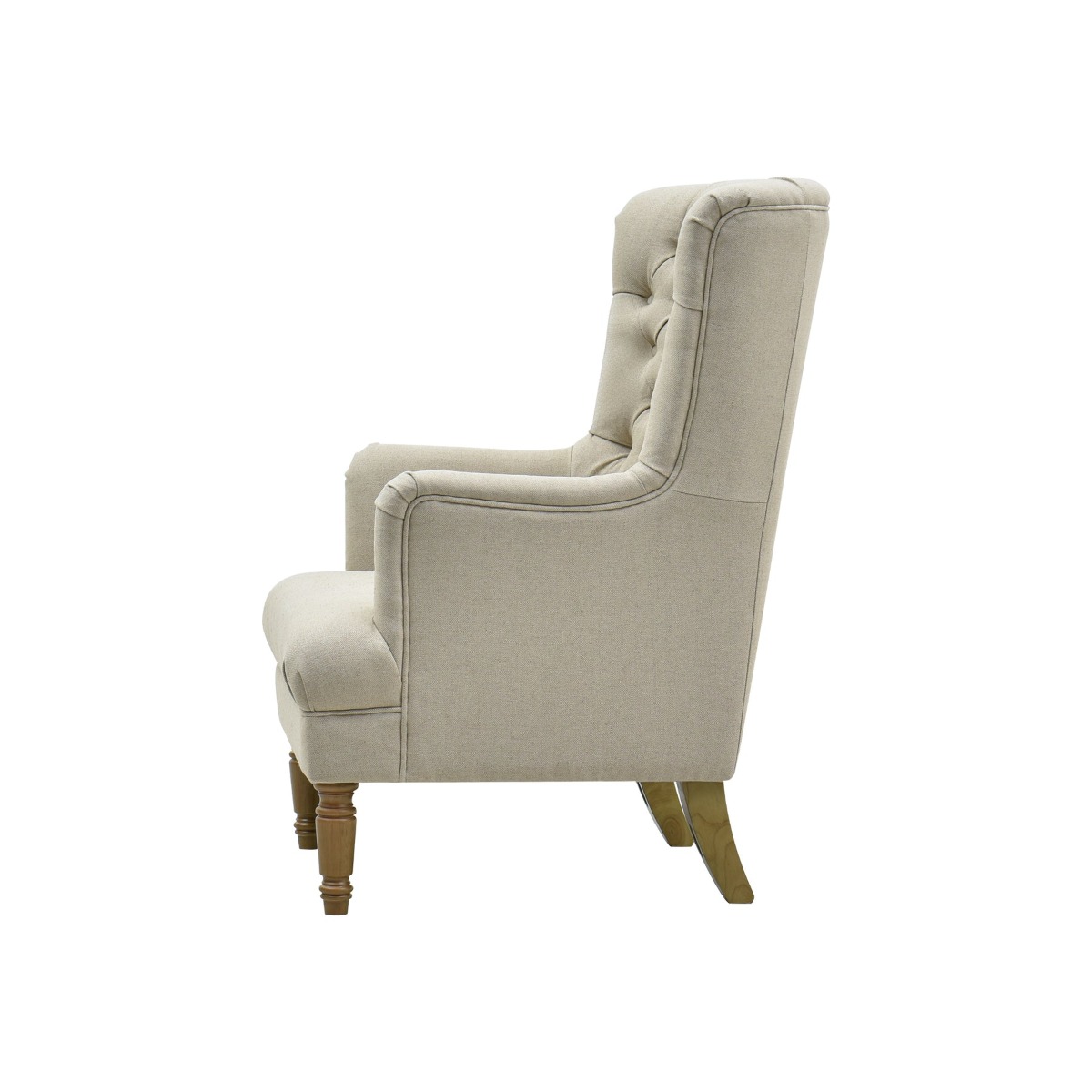 Bayside Hamptons Buttoned Armchair Linen Blend Natural, 78cm x 87cm x 109cm (RRP $1499) - Image 8
