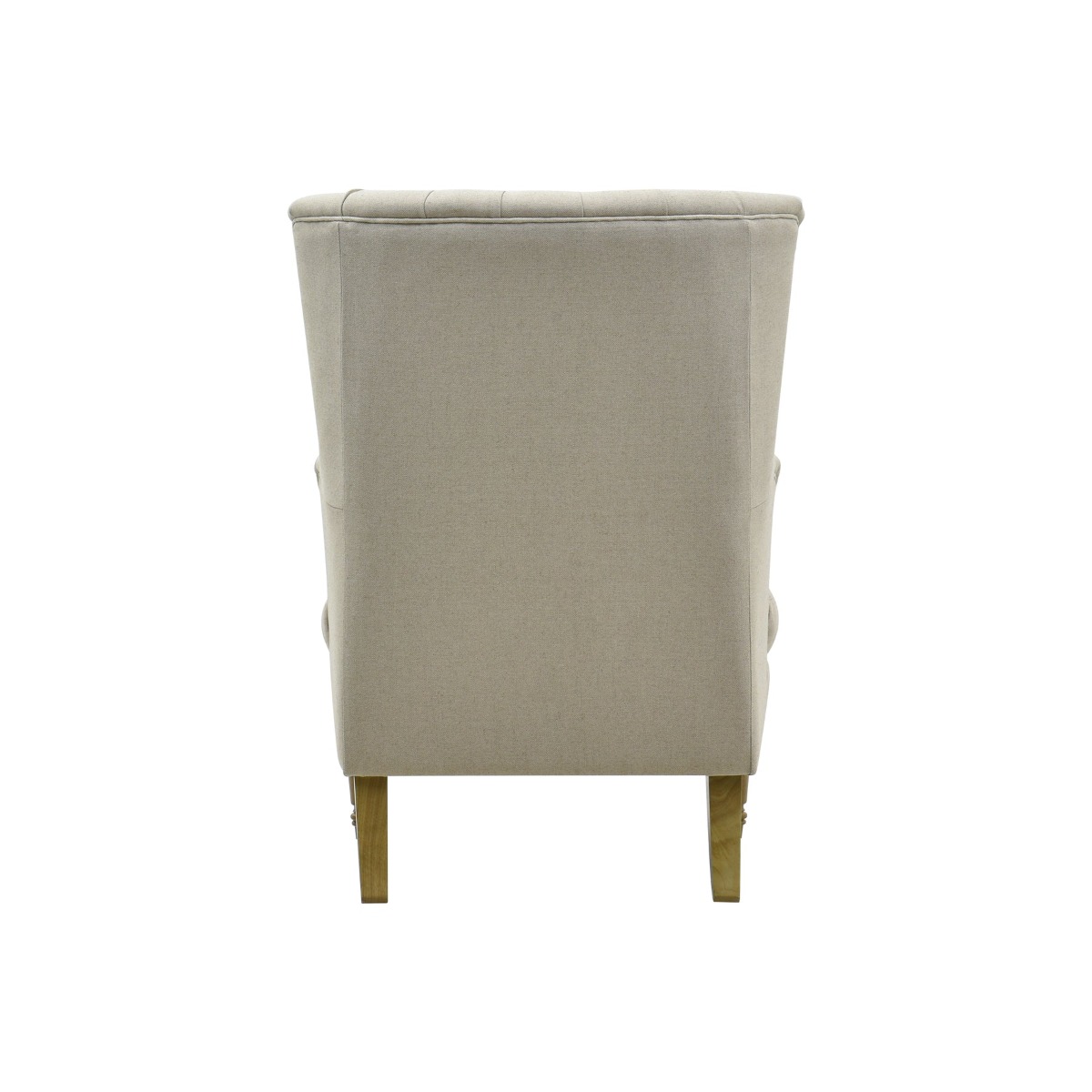 Bayside Hamptons Buttoned Armchair Linen Blend Natural, 78cm x 87cm x 109cm (RRP $1499) - Image 7