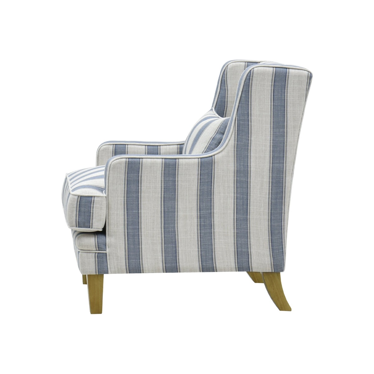 Bondi Hamptons Armchair Blue Sky Stripe, W 92cm D 85cm H 94cm (RRP $1499) - Image 7