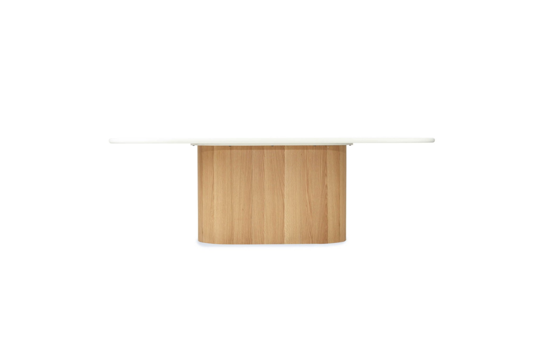 Harlow Oval Dining Table Natural Oak Base, Width 240cm x Depth 110cm x Height 76cm - Image 17