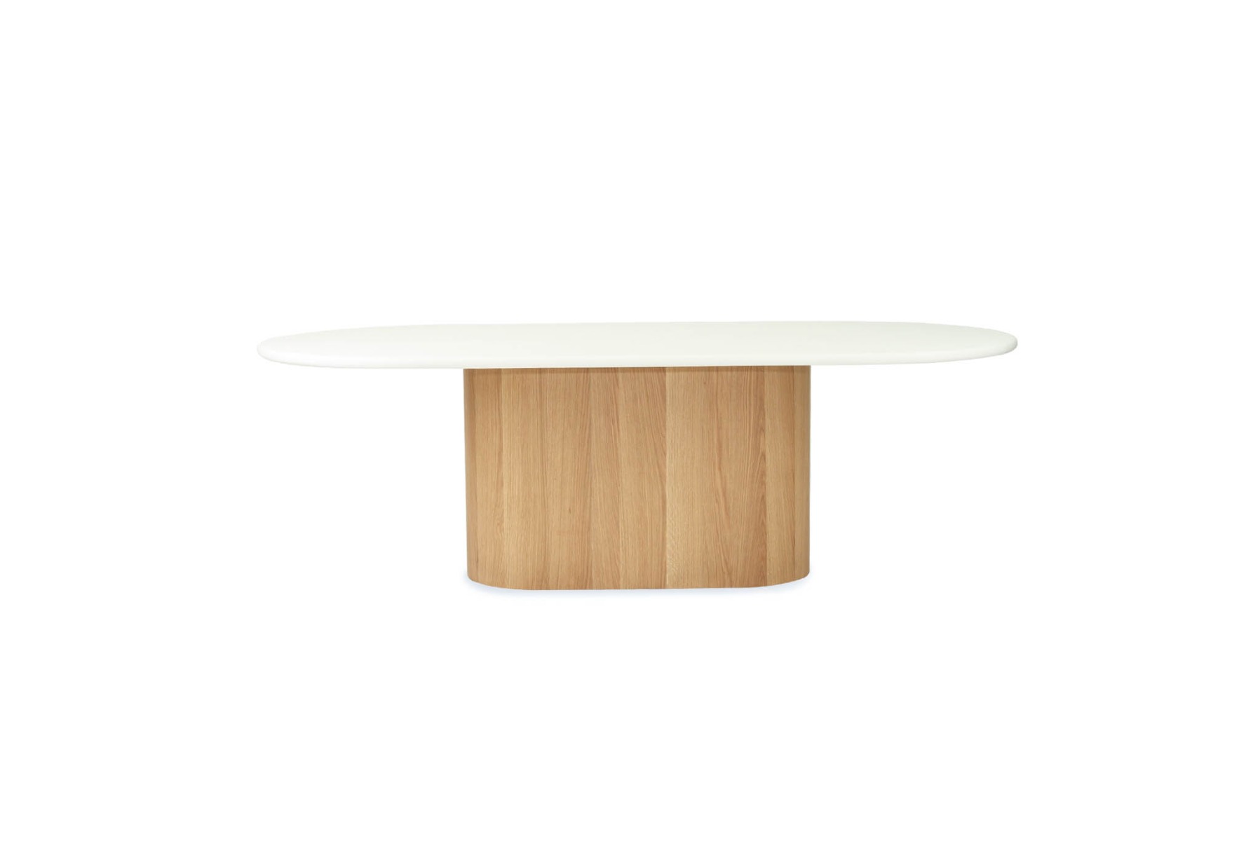 Harlow Oval Dining Table Natural Oak Base, Width 240cm x Depth 110cm x Height 76cm - Image 20