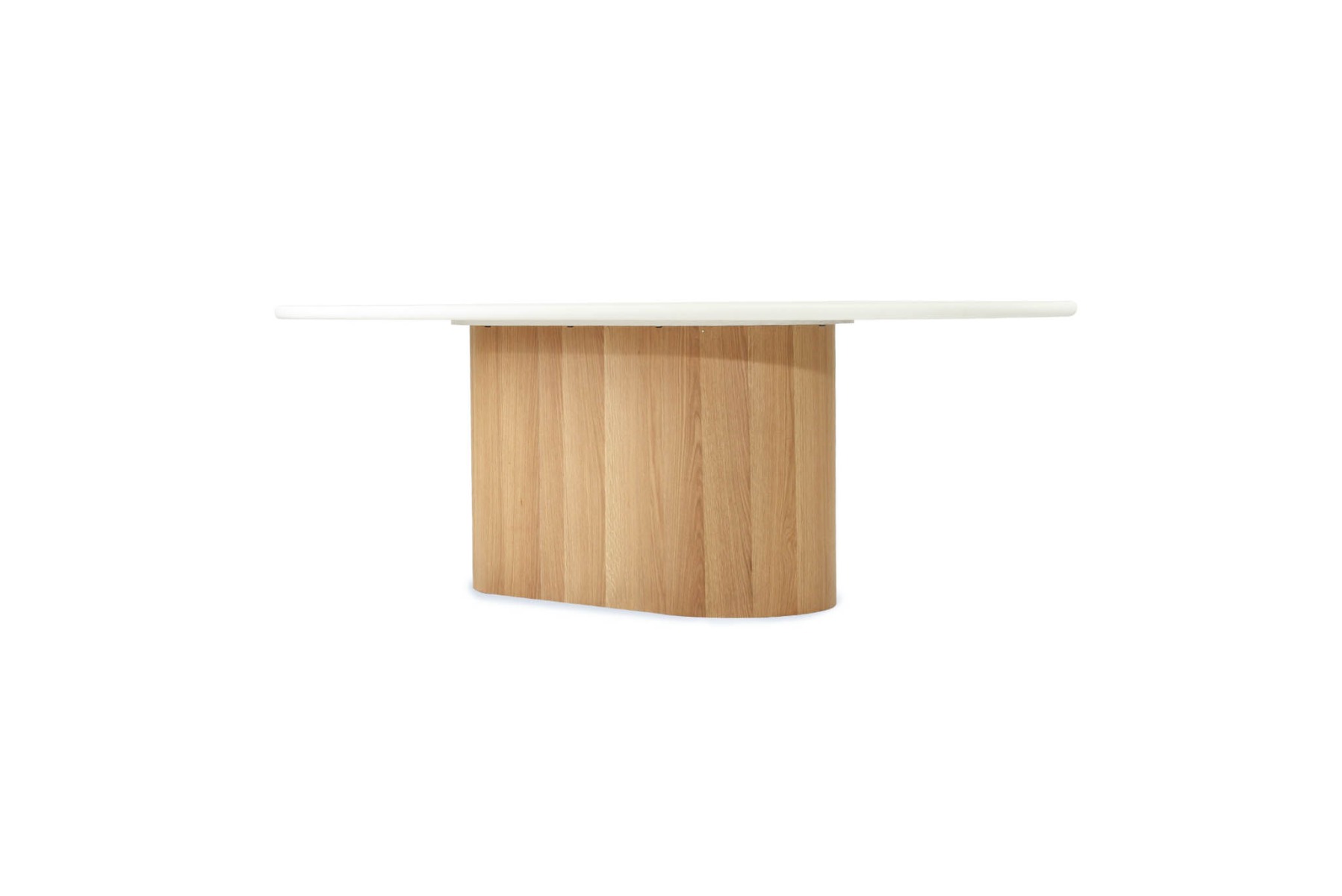 Harlow Oval Dining Table Natural Oak Base, Width 280cm x Depth 120cm x Height 76cm - Image 8