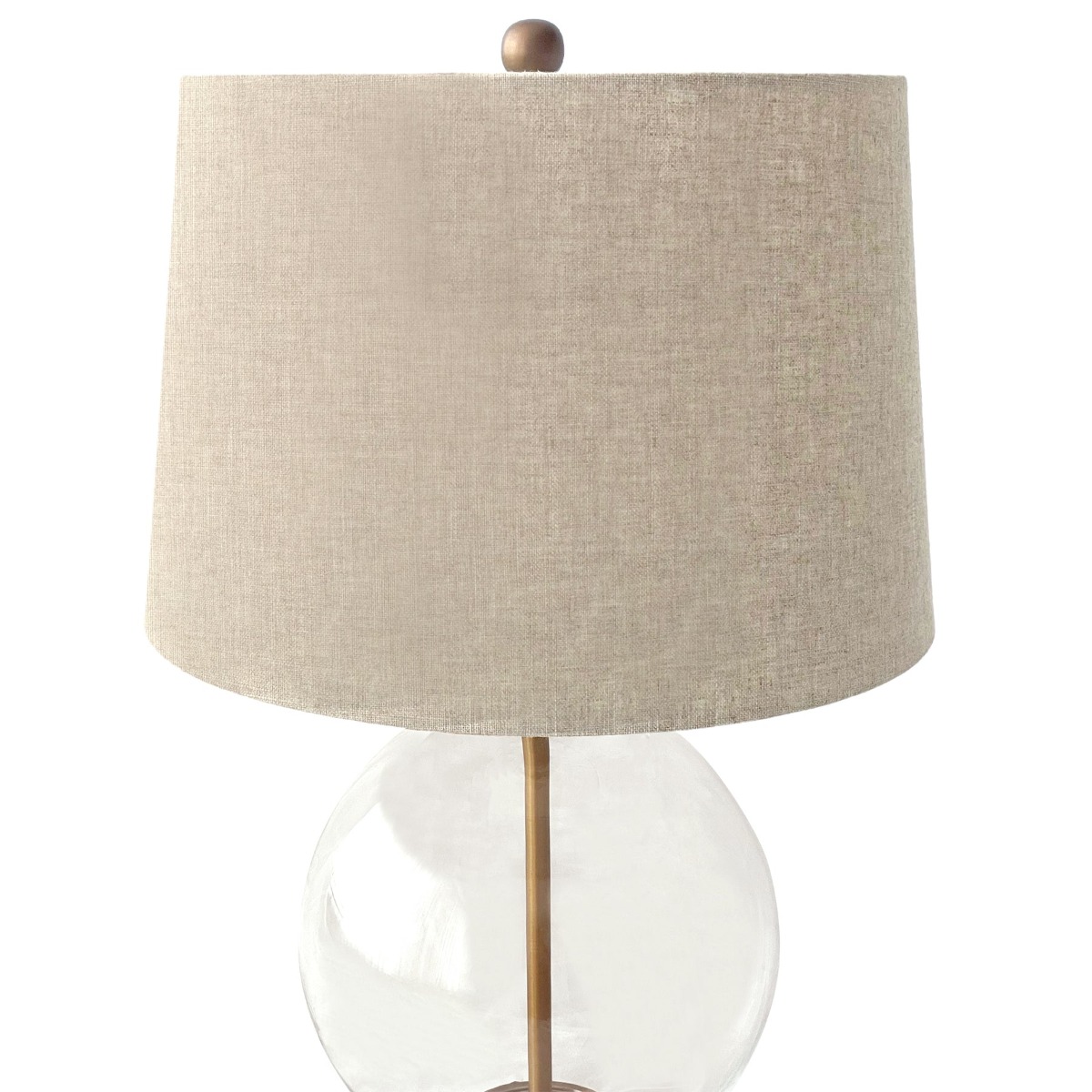 Ivy Small Antique Brass And Glass With Natural Linen Shade (RRP $289) - Image 7