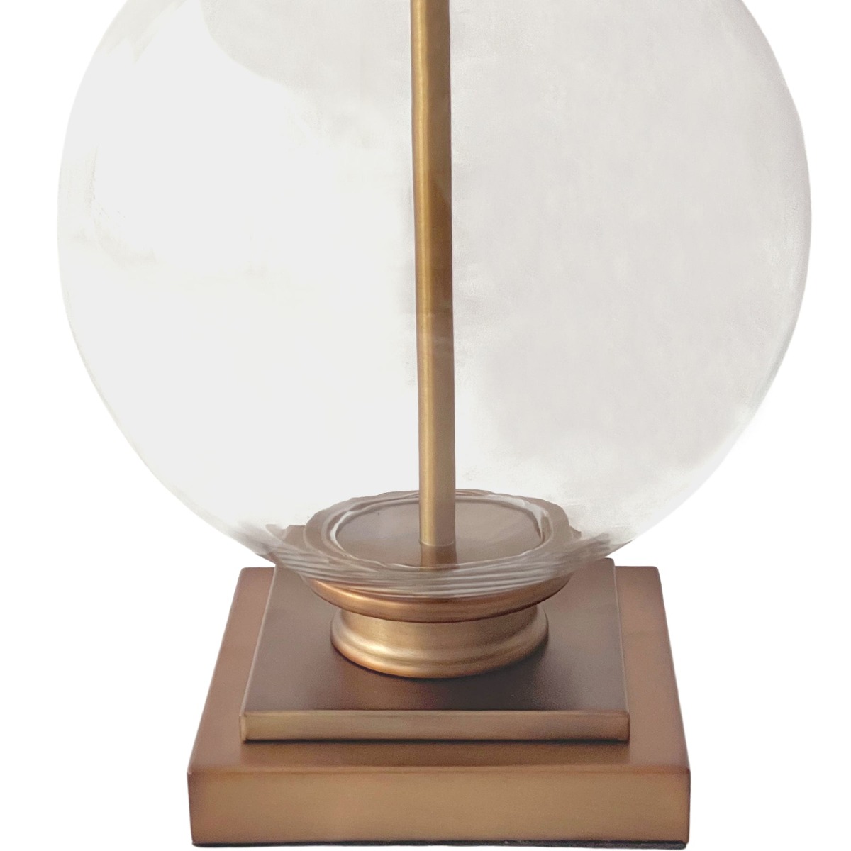 Ivy Small Antique Brass And Glass With Natural Linen Shade (RRP $289) - Image 6