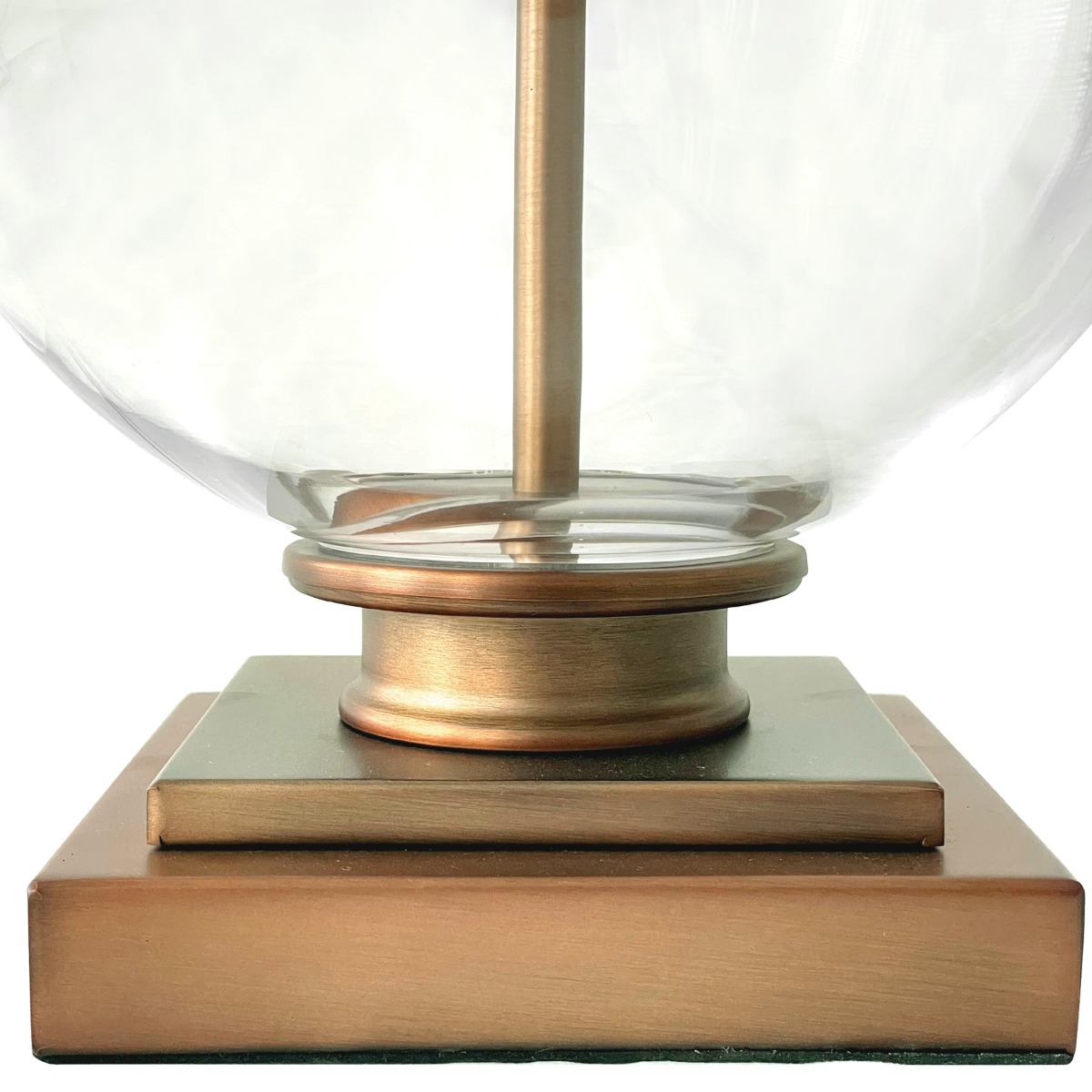 Ivy Small Antique Brass And Glass With Natural Linen Shade (RRP $289) - Image 5