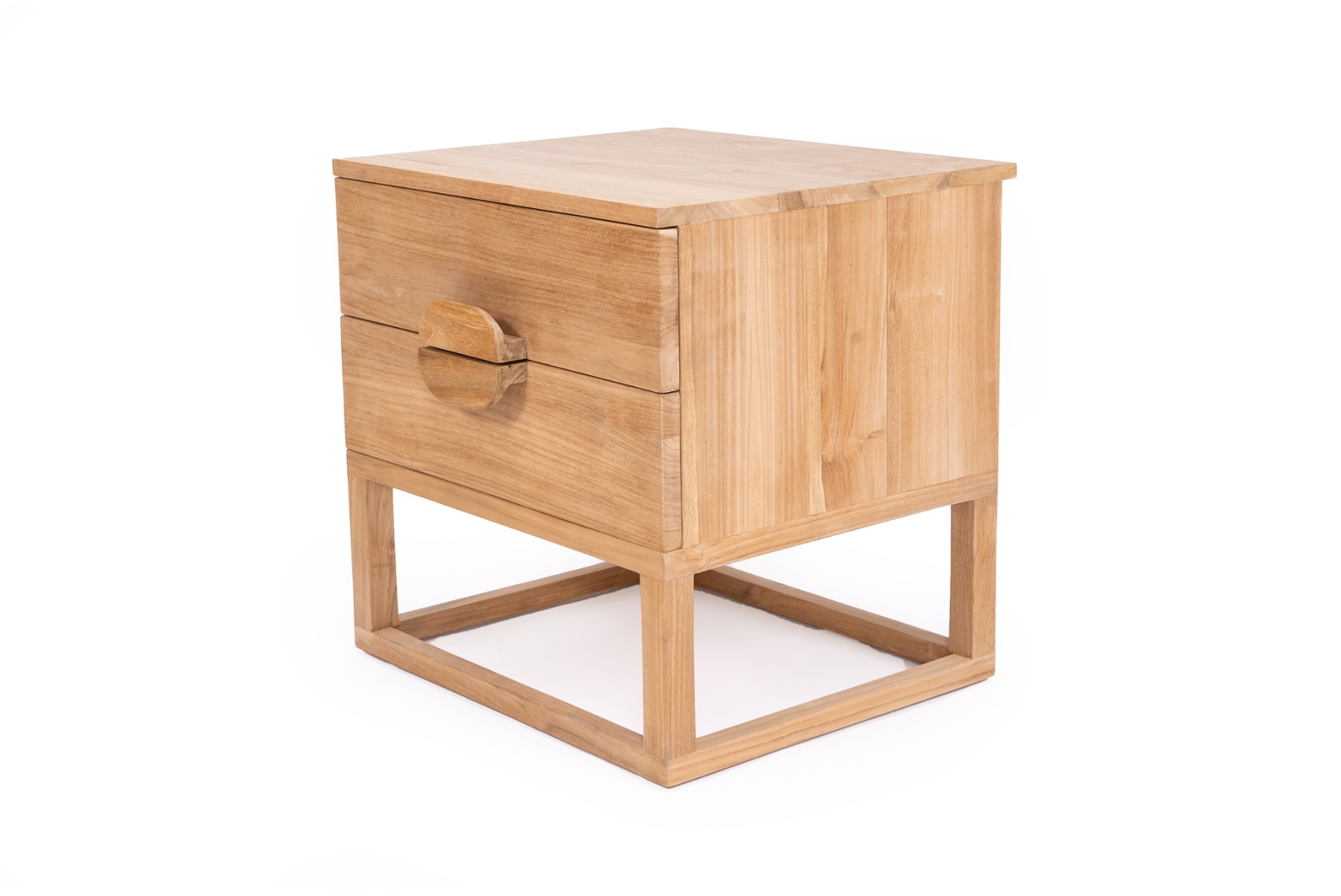 Eden Bedside Table Natural, W 60cm x D 52cm x H 61cm - Image 5