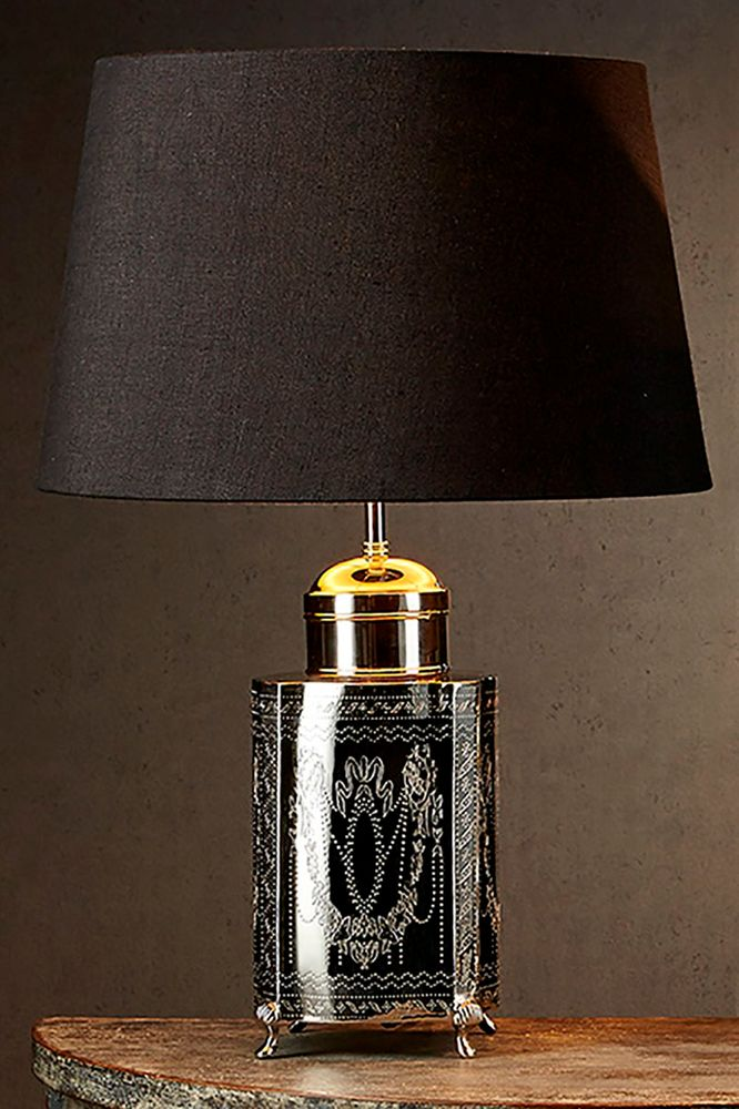 Kensington Table Lamp Base Large Shiny Nickel (RRP $429) - Image 2