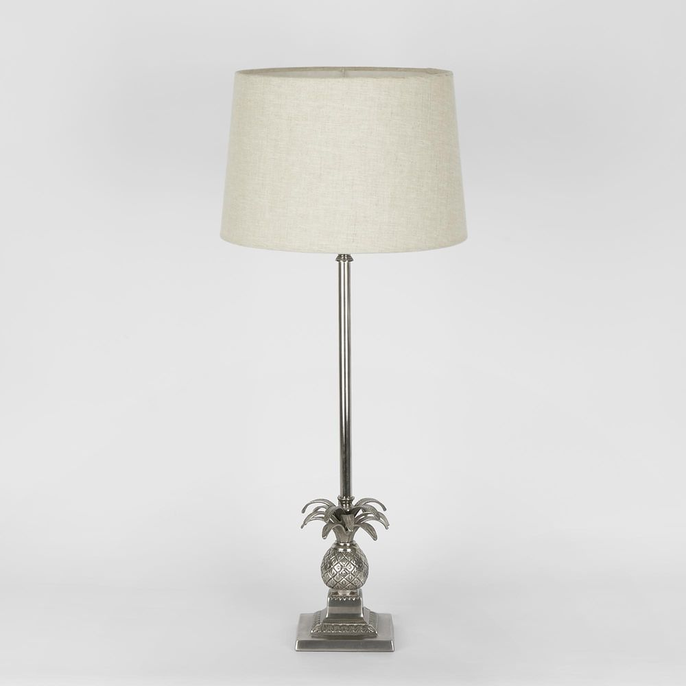 Caribbean Pineapple Table Lamp Base Antique Silver (RRP $418) - Image 2