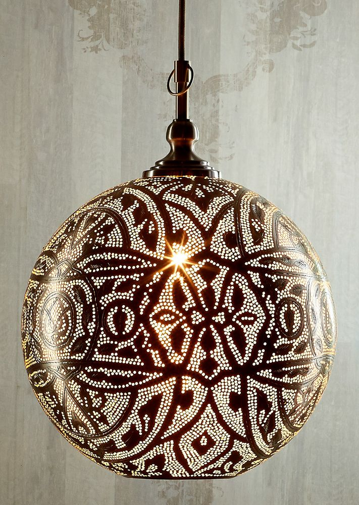 Moroccan Ball Ceiling Pendant Small Silver (RRP $748) - Image 5