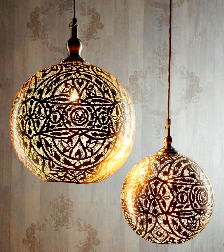 Moroccan Ball Ceiling Pendant Small Silver (RRP $748) - Image 4