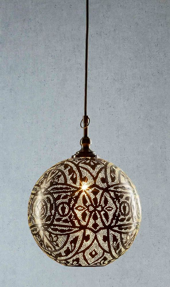 Moroccan Ball Ceiling Pendant Small Silver (RRP $748) - Image 2