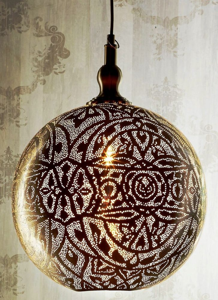 Moroccan Ball Ceiling Pendant Medium Silver (RRP $1430) - Image 5