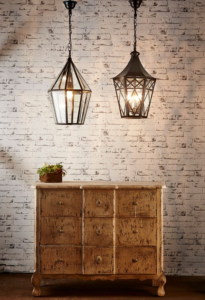Belmont Glass Ceiling Pendant Black (RRP $1089) - Image 2