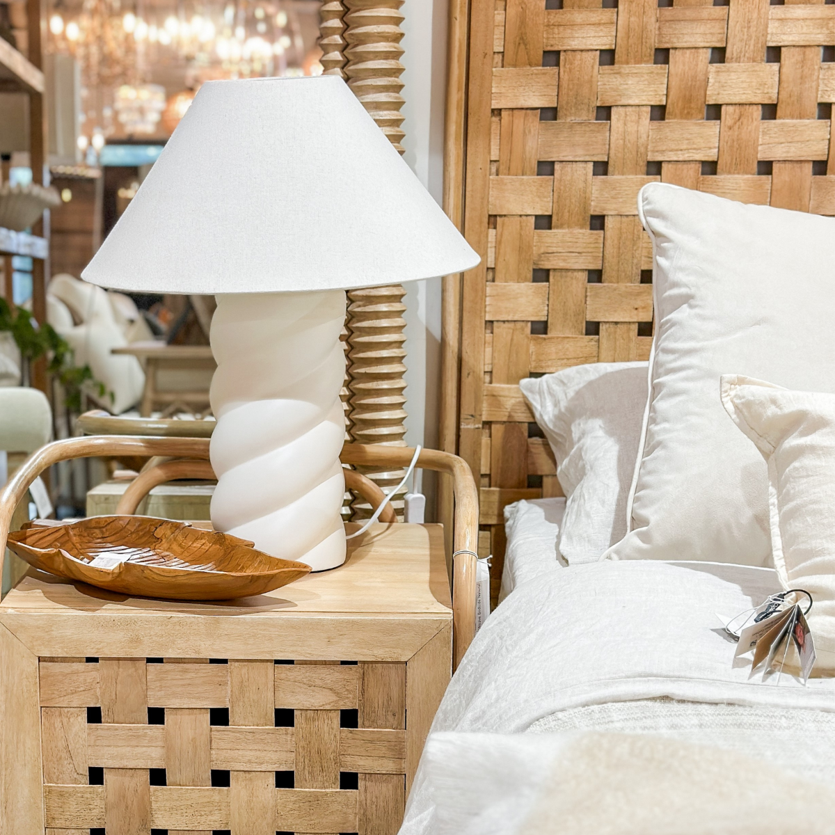 Twist Column Lamp & Shade (RRP $308) - Image 3