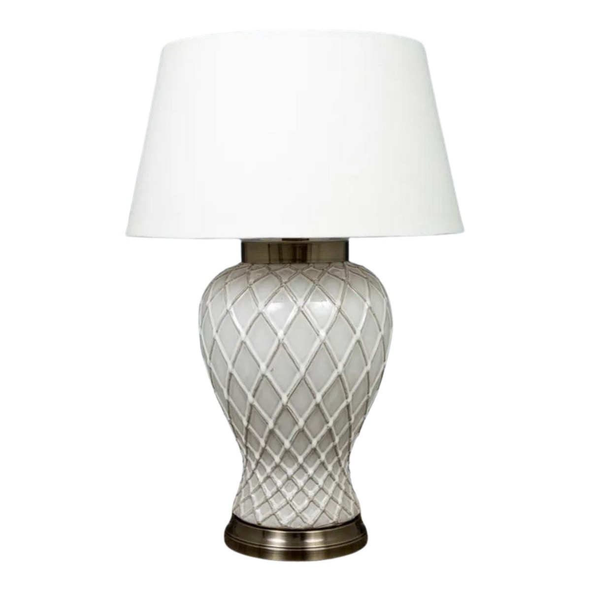 Berkley Ceramic Table Lamp Base Ivory (RRP $409) - Image 3