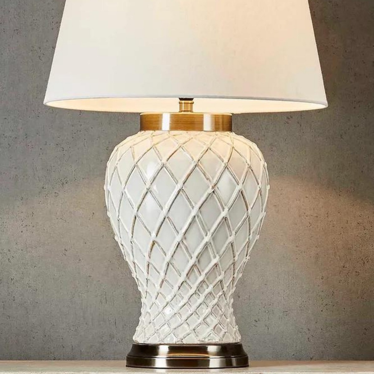 Berkley Ceramic Table Lamp Base Ivory (RRP $409) - Image 2