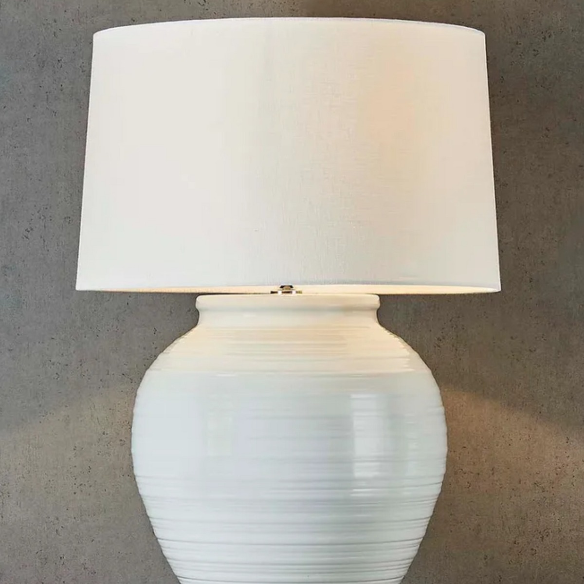 Montauk Ceramic Table Lamp Base White - Base Only (RRP $599) - Image 2