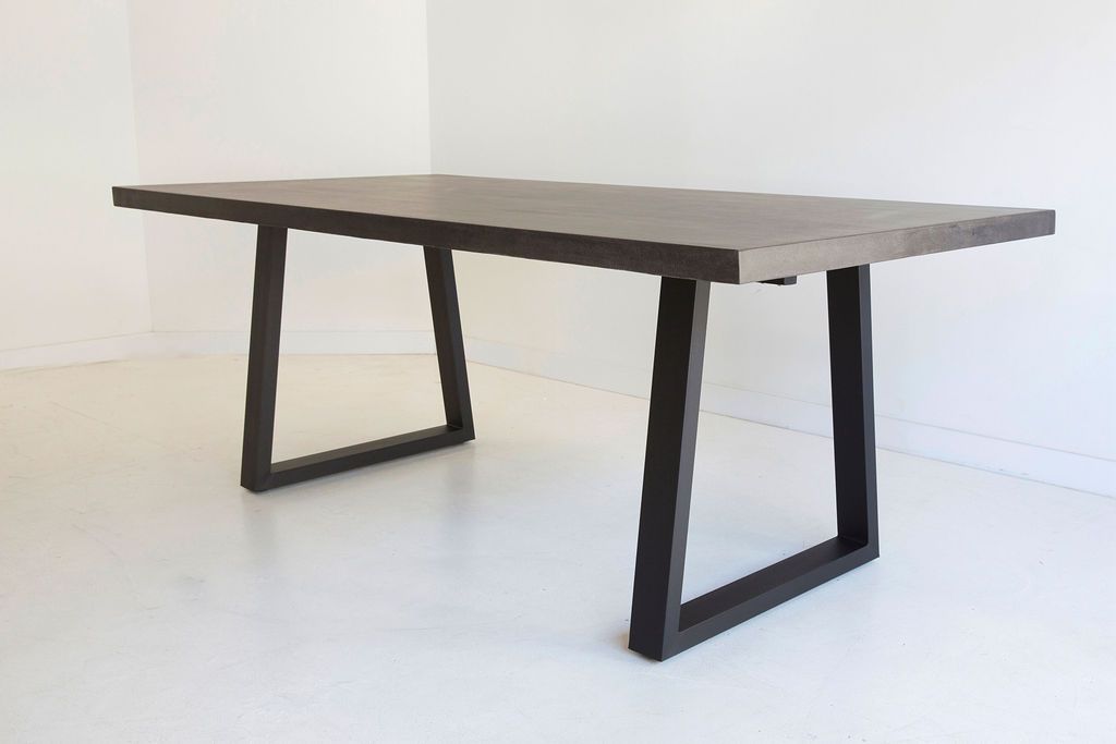 1.8m Sierra Elkstone Rectangular Dining Table – Ebony Black with Black Powder Coated Legs - Image 2