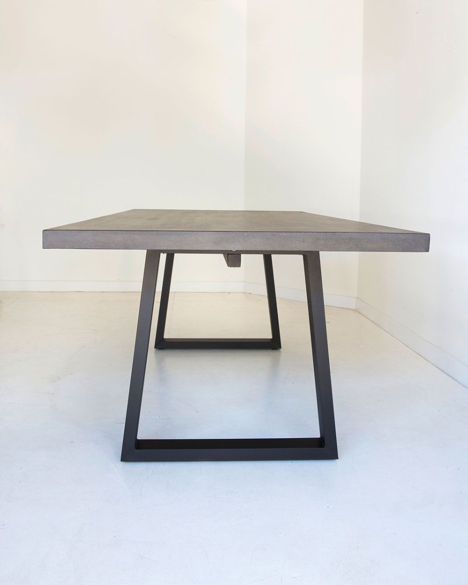 1.8m Sierra Elkstone Rectangular Dining Table – Ebony Black with Black Powder Coated Legs - Image 3